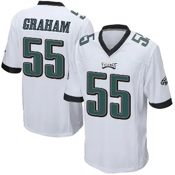 ＃55 Men's Brandon Graham White Game Philadelphia Eagles Jersey